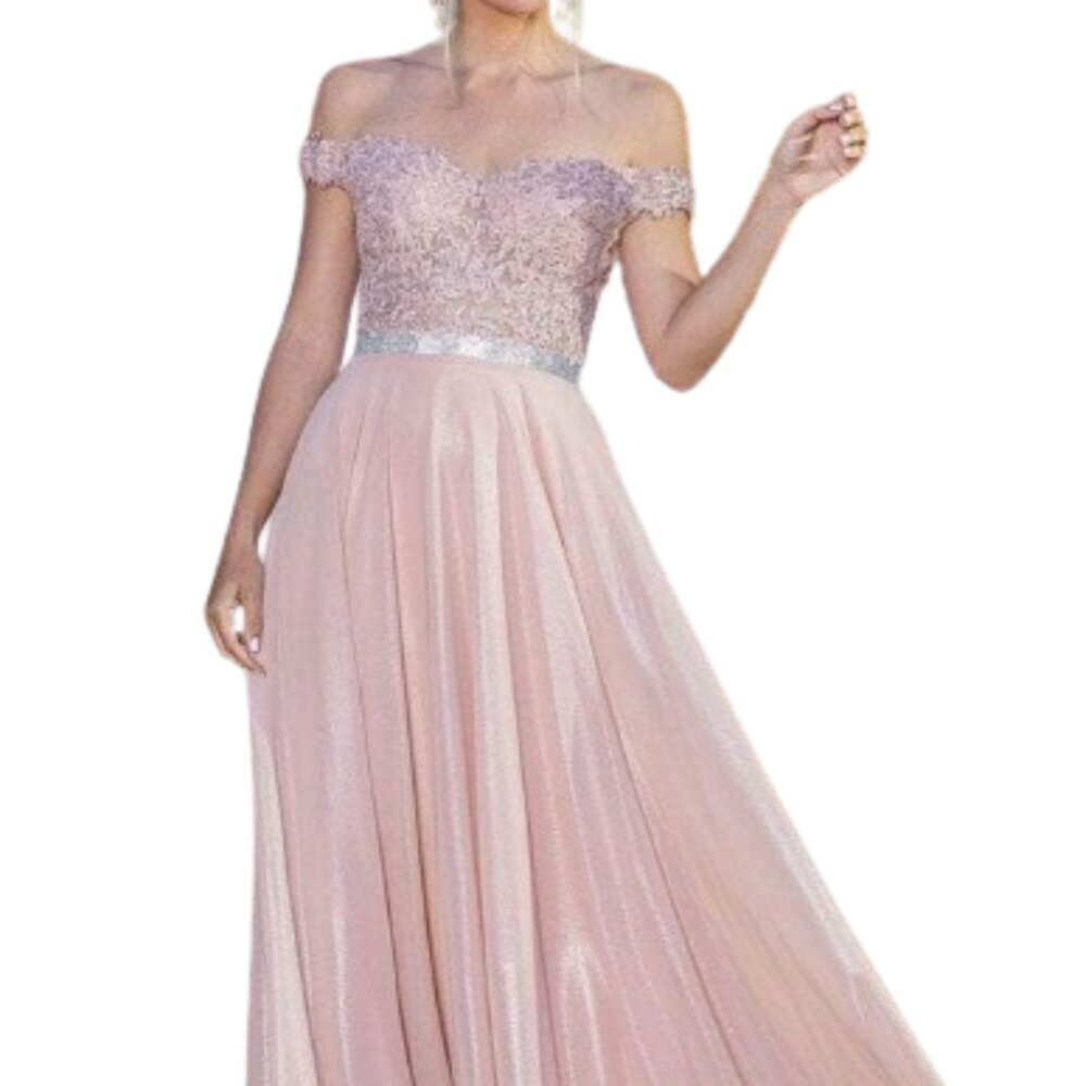 SALE NWT Dancing Queen 4222 Prom Dress Satin Purple in Sze M